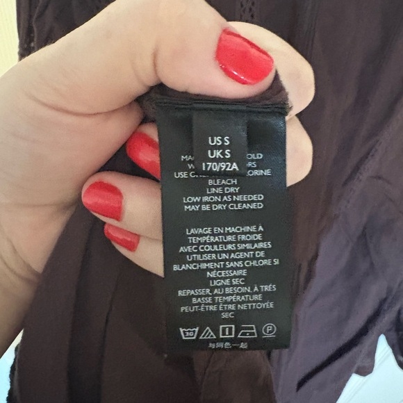 We The Free Free People Victorian Buttondown Top - Size S - Deep Eggplant Purple - Picture 10 of 11